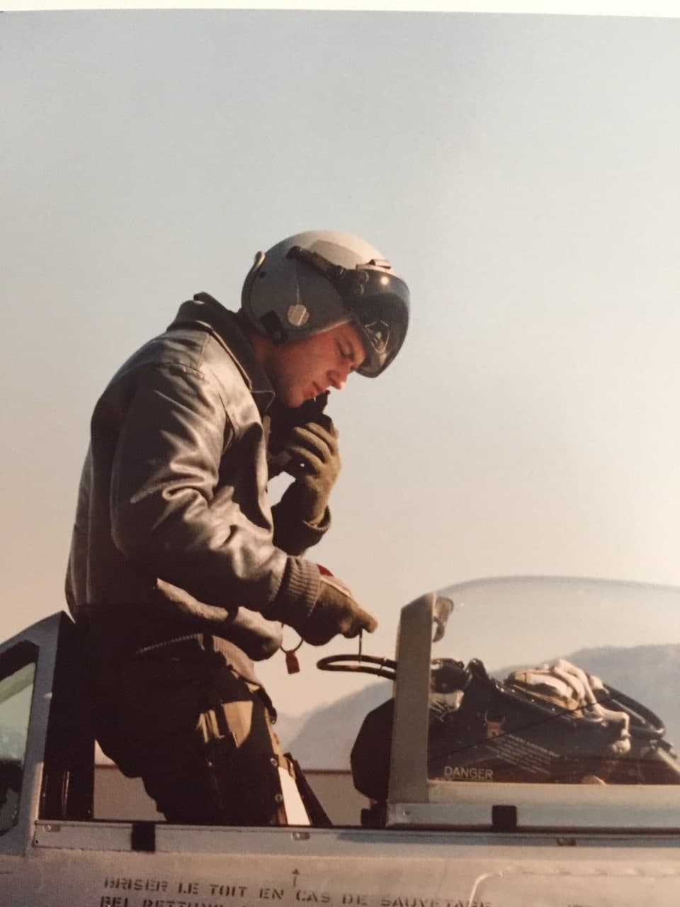 Captain Marcel Suess in Swiss Air Force uniform during military pilot training
